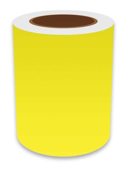 Label Tape, Yellow, 6in W, For Mfr No. VnM8, FLUYL-3152