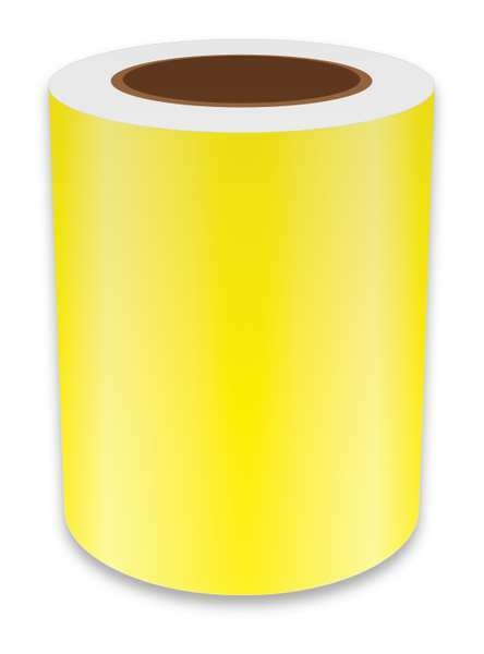 Label Tape, Yellow, 6in W, For Mfr No. VnM8, REFYL-3152