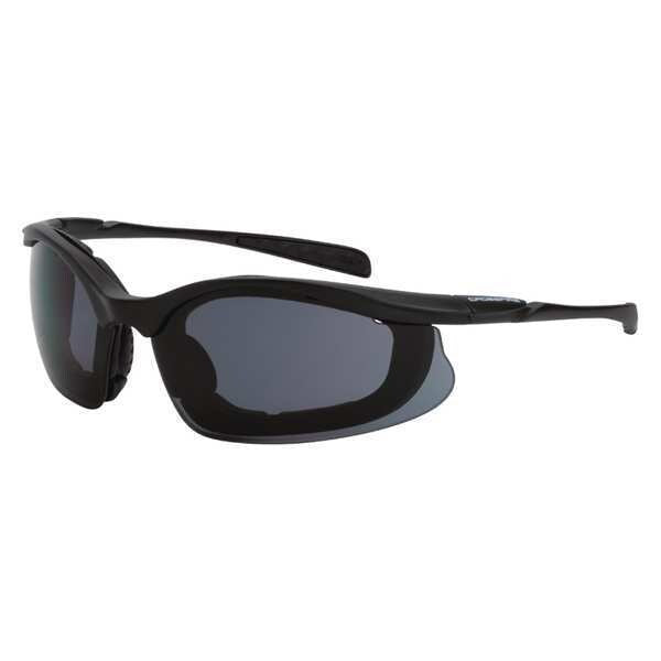 Safety Glasses, Wraparound Smoke AF Polycarbonate Lens, Anti-Fog