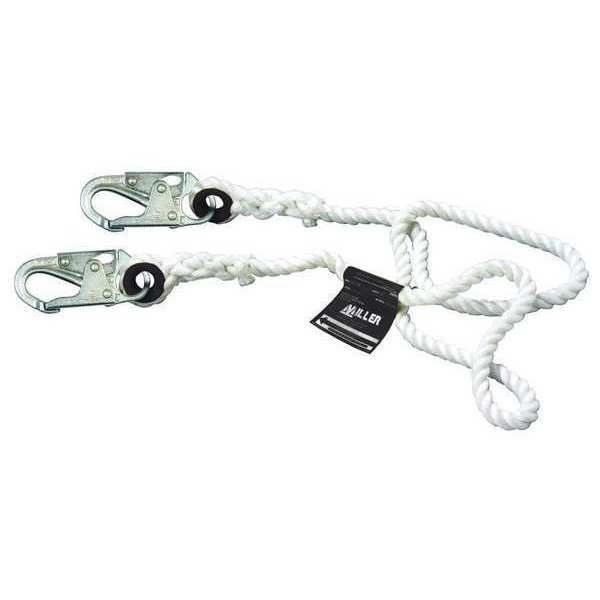 Positioning Lanyard, 20 ft., 310 lb. Weight Capacity, White