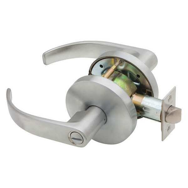 Lever Lockset, Mechanical, Privacy, Grd. 2