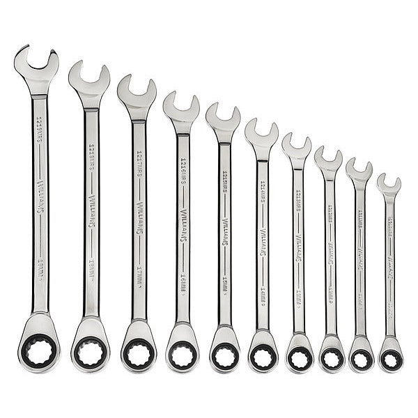 Williams Combo Wrench Set, 10 Pieces, 10-19mm