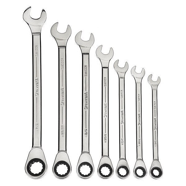 Williams Combo Wrench Set, 10 Pieces, 1/4-3/4