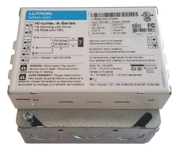 LED Driver, 24VDC, 120/277VAC, 170-370 mA