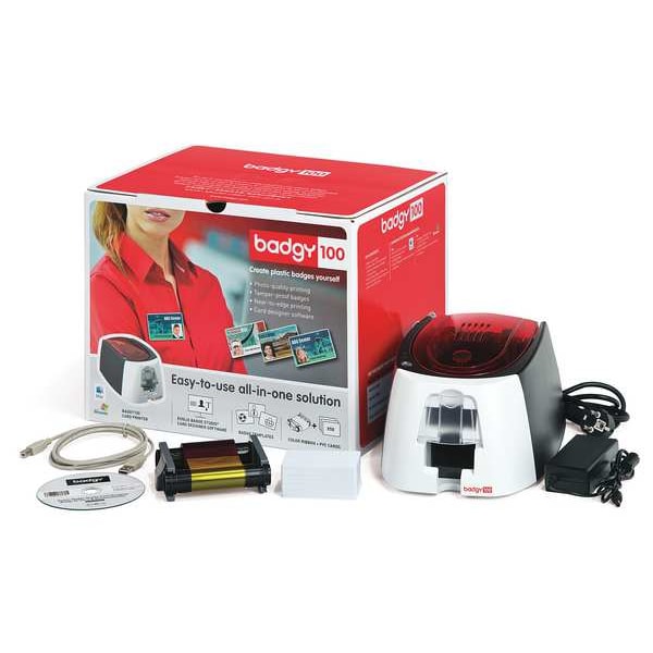ID Card Printer, 30 mil, 5-25/32 in. H