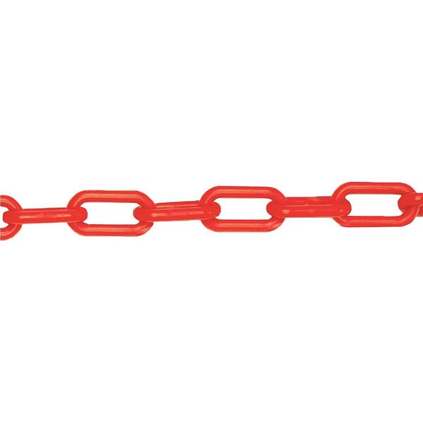 Plastic Chain, 2 in. x 500 ft. L, Orange