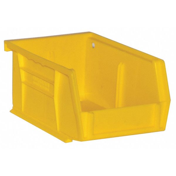 Hang & Stack Storage Bin, Yellow, Copolymer Polypropylene, 5 in L x 4 in W x 3 in H