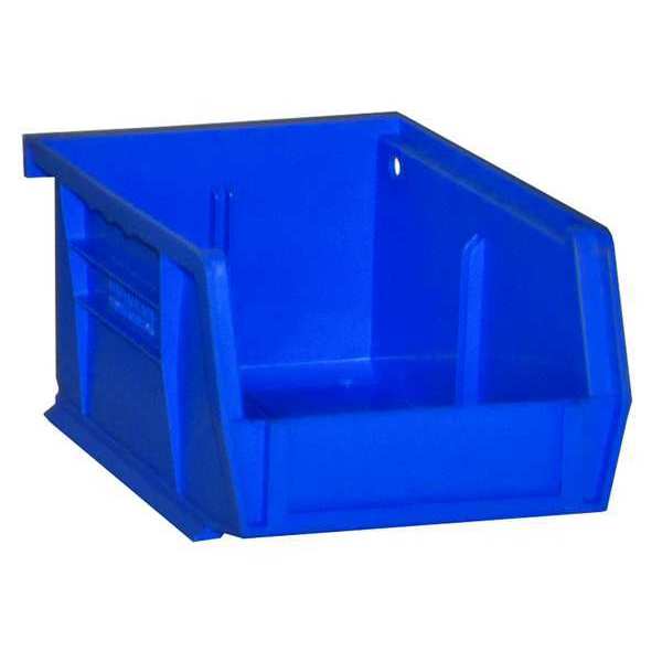Hang & Stack Storage Bin, Blue, Copolymer Polypropylene, 5 in L x 4 in W x 3 in H