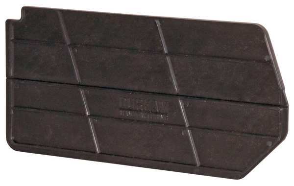 polypropylene Bin Divider, Black, 5 in L, 2-3/4 in H