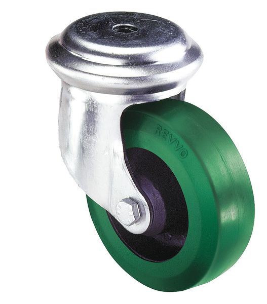 Kingpin Swivl Castr, Rubber, 5 in., 440 lb.