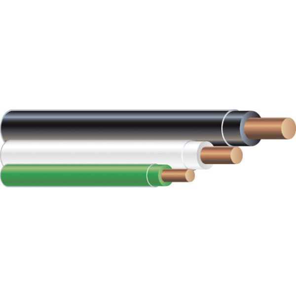 Building Wire, THHN, 12 AWG, 350 ft, Black/Green/White, Nylon Jacket, PVC Insulation