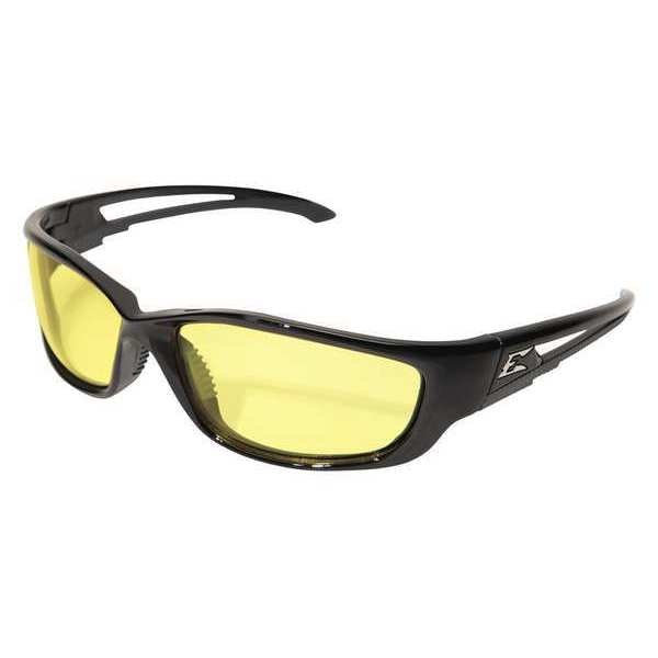 Safety Glasses, Wraparound Yellow Polycarbonate Lens, Anti-Fog, Scratch-Resistant