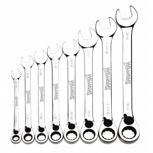 Bahco Ratchet Combination Wrench Set 8-Piece