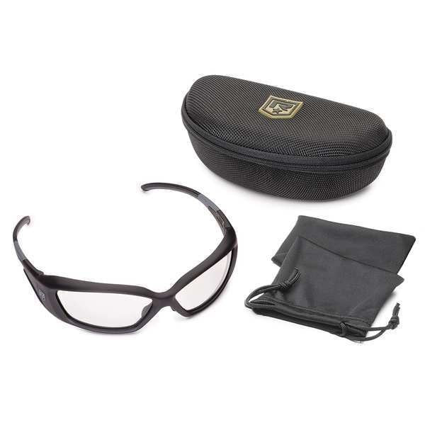 Ballistic Safety Glasses, Wraparound Clear Polycarbonate Lens, Anti-Fog, Scratch-Resistant
