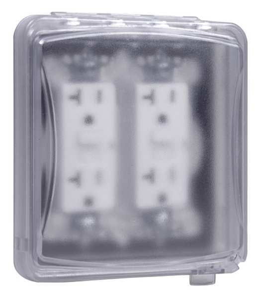 2 -Gang Vertical Weatherproof Flip Cover, 4.08