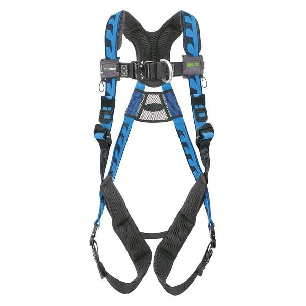 Full Body Harness, Vest Style, S/M, Polyester, Blue