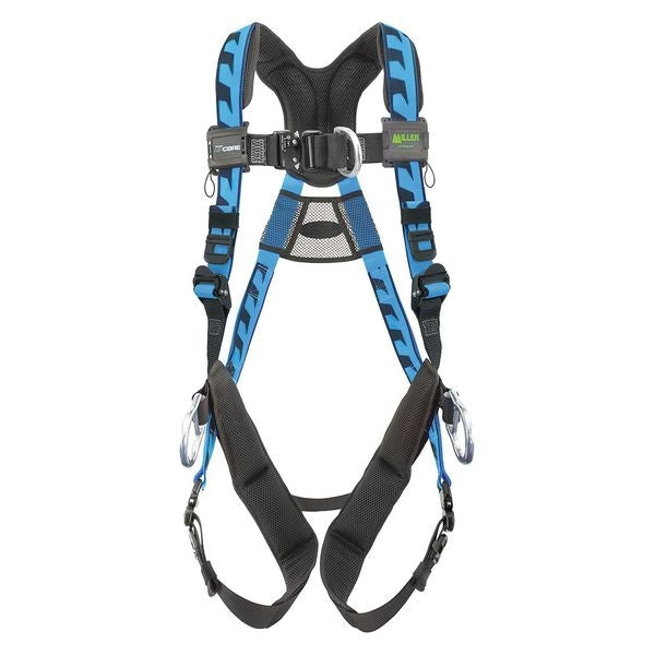 Full Body Harness, Vest Style, 2XL/3XL, Polyester, Blue
