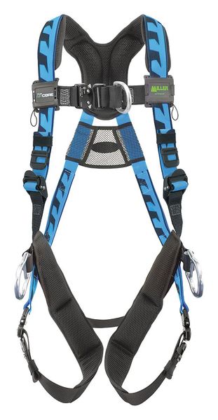 Full Body Harness, Vest Style, S/M, Polyester, Blue