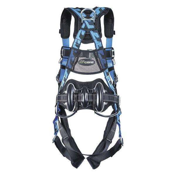 Full Body Harness, Vest Style, S/M, Polyester, Blue