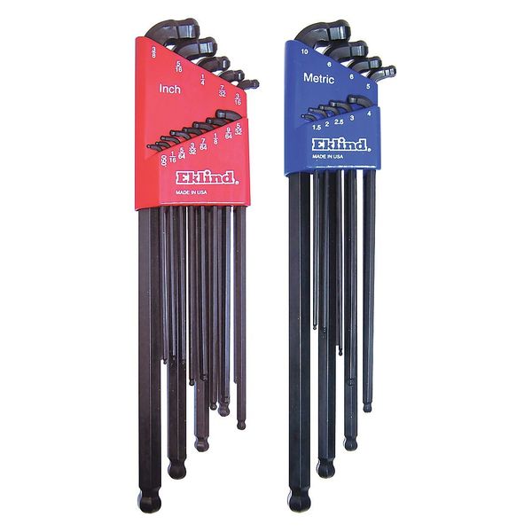 22 Piece Metric/SAE L-Shape Hex Key Set, 17222