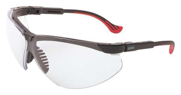 Safety Glasses, Genesis XC, HydroShield Anti-Fog, Black Half-Frame, Clear Lens