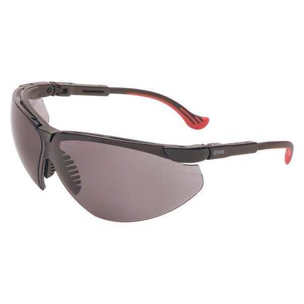 Safety Glasses, Wraparound Gray Polycarbonate Lens
