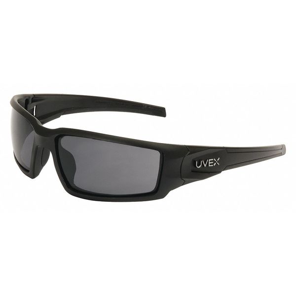 Safety Glasses, Wraparound Gray Polycarbonate Lens