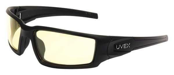 Safety Glasses, Wraparound Amber Polycarbonate Lens