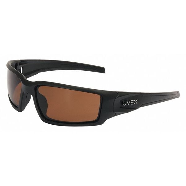 Polarized Safety Glasses, Wraparound Espresso Polycarbonate Lens, Scratch-Resistant