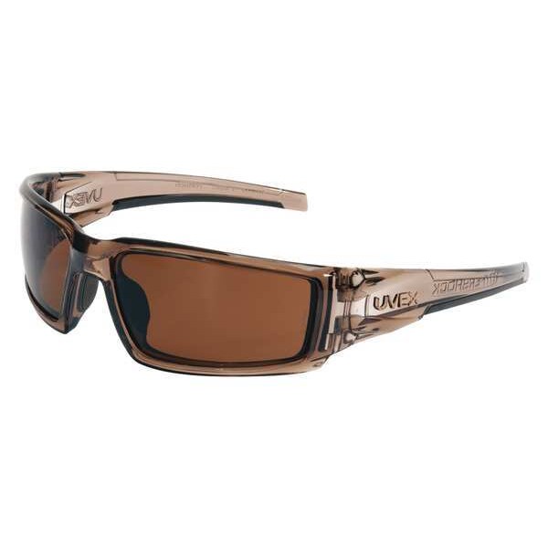 Polarized Safety Glasses, Wraparound Espresso Polycarbonate Lens, Scratch-Resistant