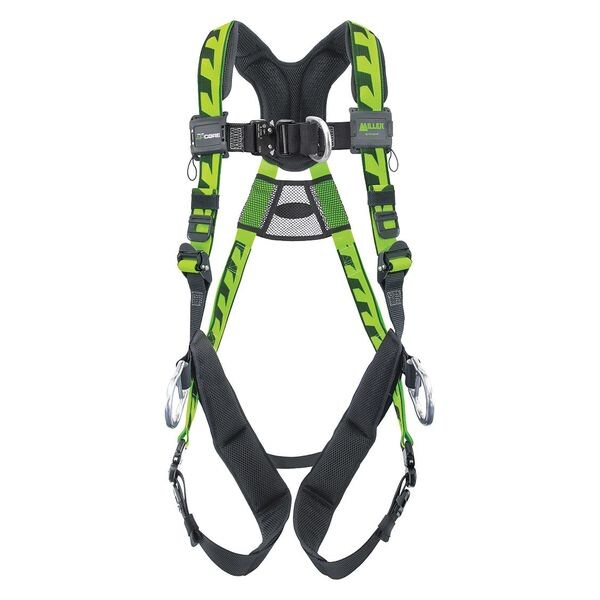 Full Body Harness, Vest Style, 2XL, Polyester, Green