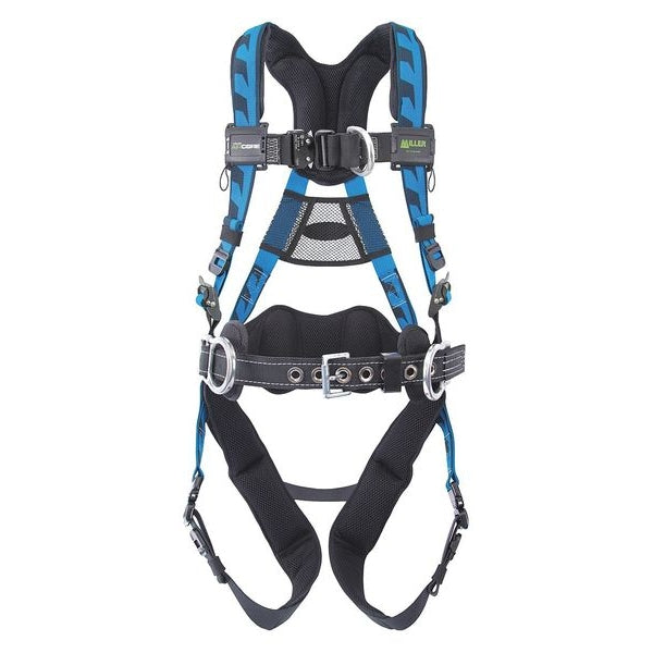 Full Body Harness, Vest Style, 2XL/3XL, Polyester, Blue