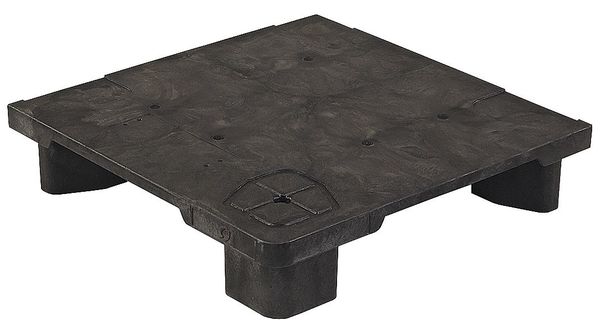 Recycled High Density Polyethylene Pallet, 24 in L, 24 in W, 5 1/2 in H