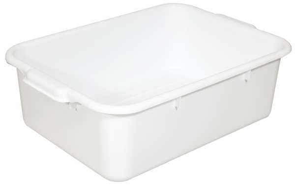 Bus Tub, White, Polypropylene, 7 in. Height