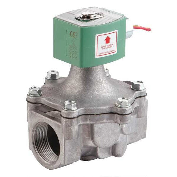 12V DC Aluminum Fuel Gas Solenoid Valve, Normally Closed, 1 in Pipe Size