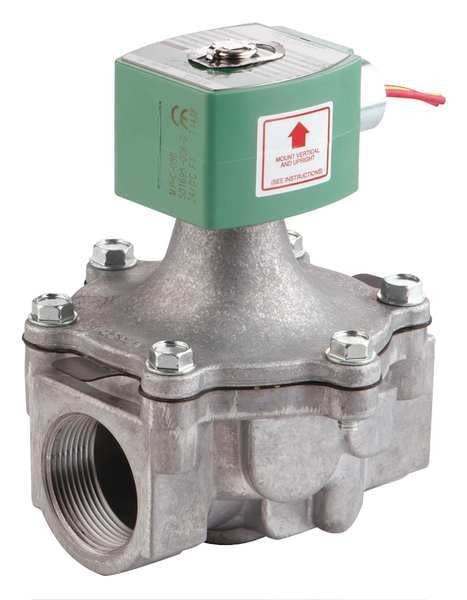 24V DC Aluminum Fuel Gas Solenoid Valve, Normally Closed, 1 in Pipe Size