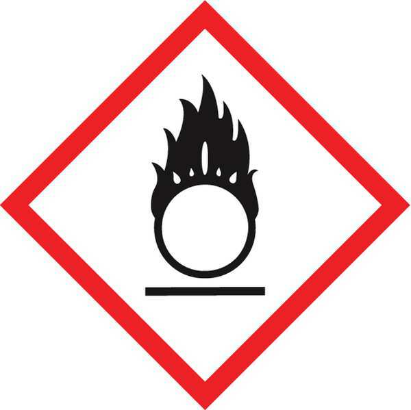 Label, Flaming Circle, 1x1In, Poly, 500 Roll