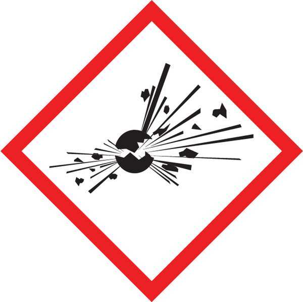 Label, Exploding Bomb, 1x1In, Poly, 250 Roll