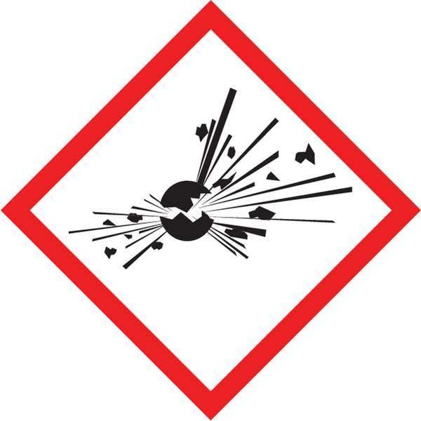 Label, Exploding Bomb, 2x2 In, 500 Roll