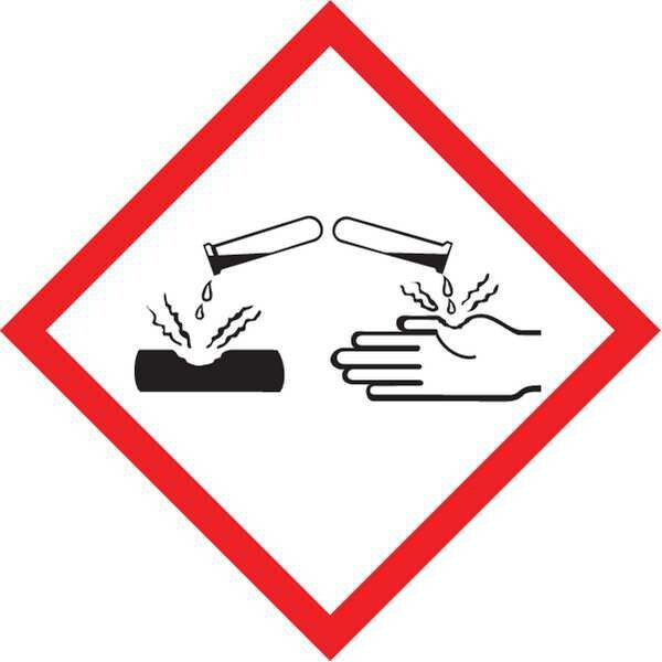 Label, Corrosive, 2x2 In, Ctd Paper, 250Roll