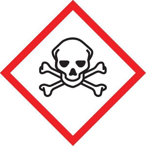 Label, Skull, 1x1 In, Ctd Paper, 250 Roll
