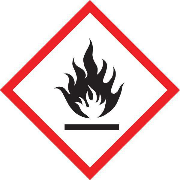 Label, Flame, 1x1 In, Ctd Paper, 250 Roll
