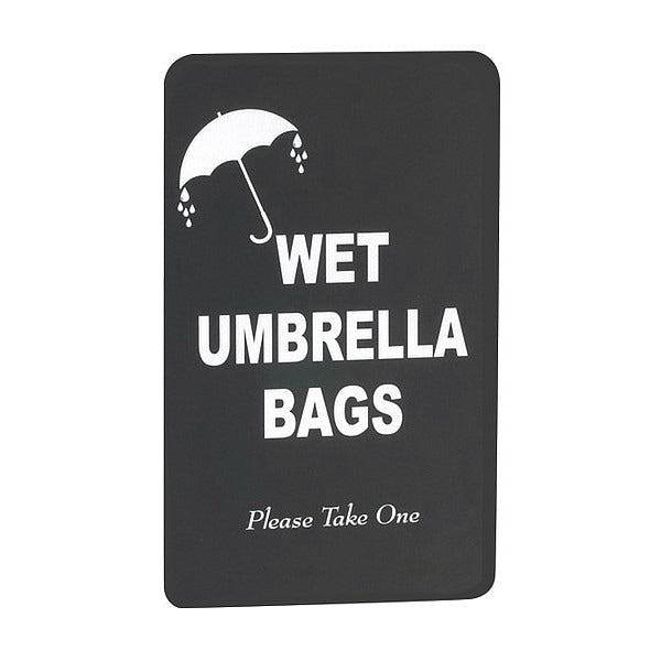 Wet Umbrella Bag Sign, 11 in Height, 7 in Width