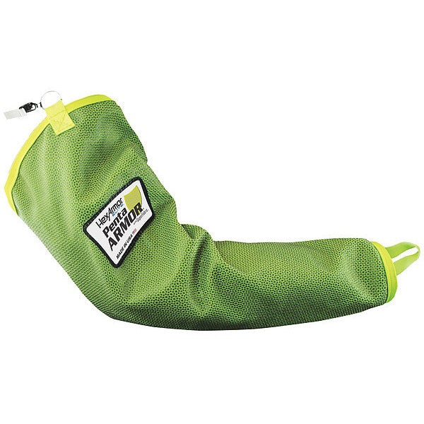 PentaArmor Cut-Resistant Sleeve, Cut Level A7, SuperFabric, Thumbhole, 19 in L, Green, Large