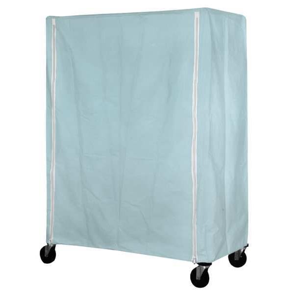 Cart Cover, 72x24x54, Blue, Nylon, Zipper