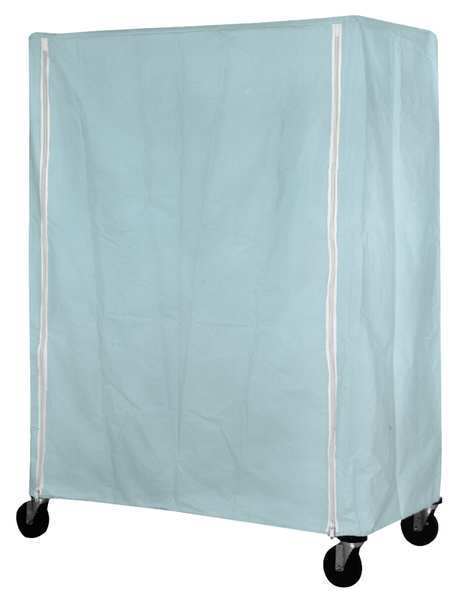 Cart Cover, 36x24x63, Blue, Nylon, Zipper