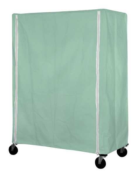 Cart Cover, 36x24x63, Green, Nylon, Zipper