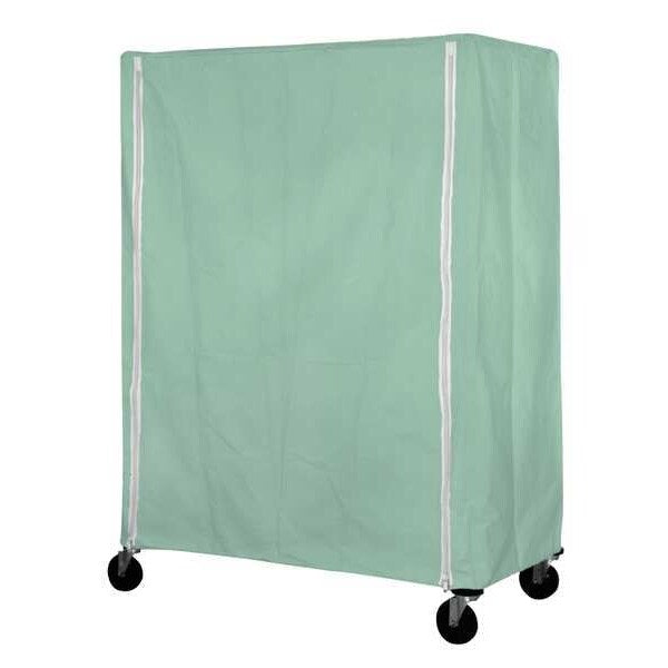 Cart Cover, 36x24x54, Green, Nylon, Zipper