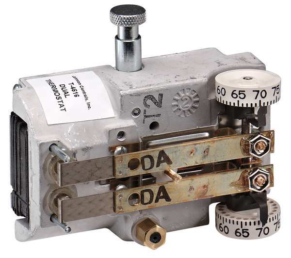 Pneumatic Thermostat, Dual Temperature, Heating and Cooling, 2 Pipe
