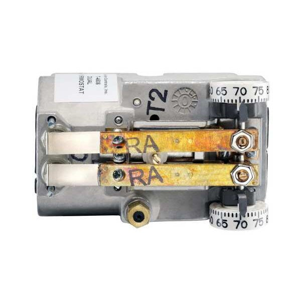 Pneumatic Thermostat, Dual Temperature, Heating and Cooling, 2 Pipe
